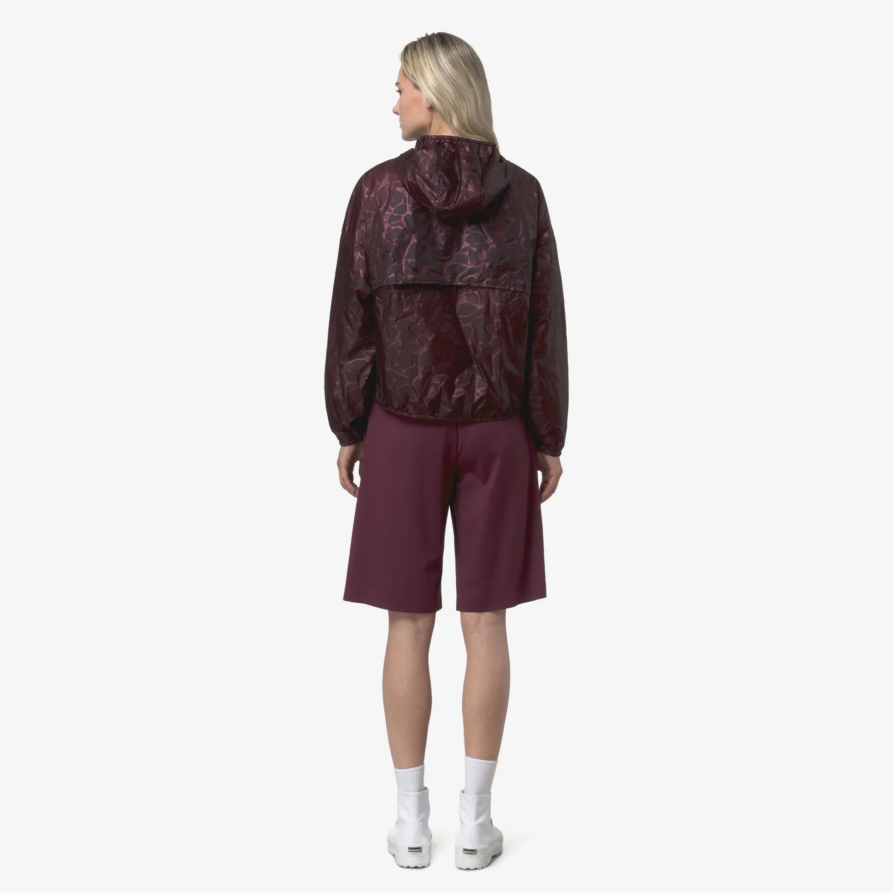 retro giacca K-Way Laurette reversibile donna