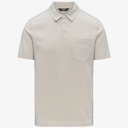 Polo casual elegante uomo colore beige
