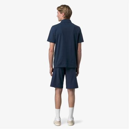 retro polo uomo K-Way blu navy