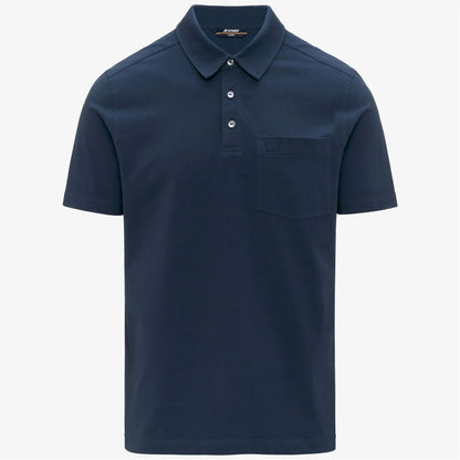 polo uomo K-Way Vanoine blu navy manica corta