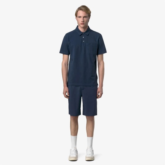 polo uomo K-Way Vanoine blu navy manica corta