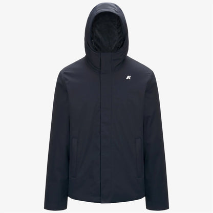 K-WAY Jacko Twill Marmotta capospalla uomo Corto Impermeabile Uomo Blu con Isolamento PrimaLoft K8133DW AL9