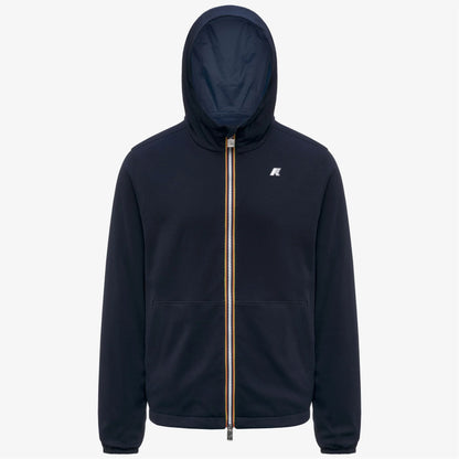 k-way giacca unisex jake reversibile blu vista frontale