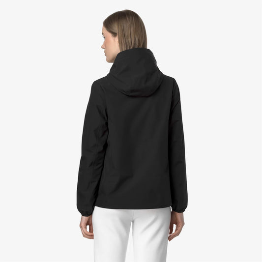 K-Way Marguerite donna giacca stretch impermeabile nera fronte