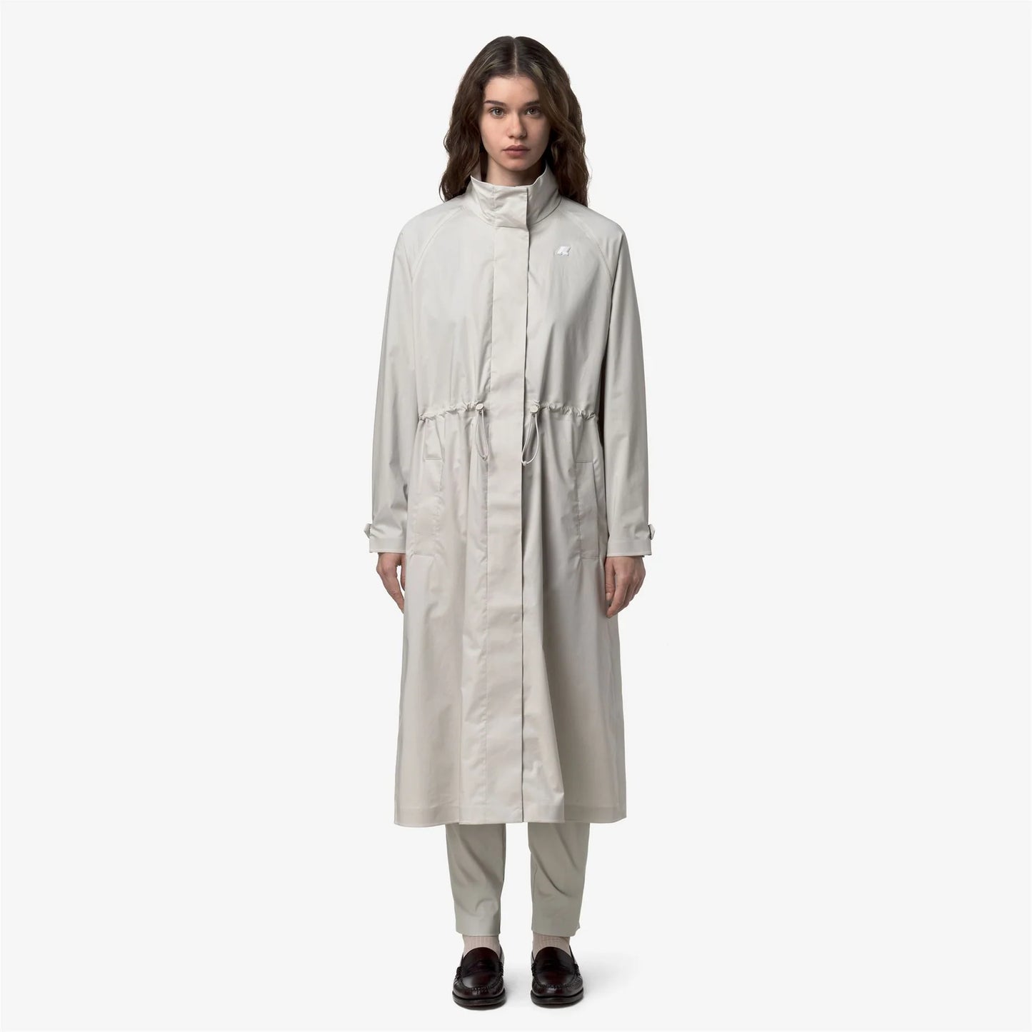 cappotto lungo donna K-Way Barbrein impermeabile vista frontale