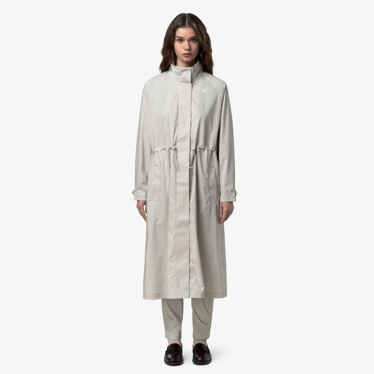 cappotto lungo donna K-Way Barbrein impermeabile vista frontale