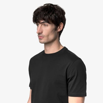 K-way T-shirt uomo Odom Jersey Micro Lettering Slim K81489W