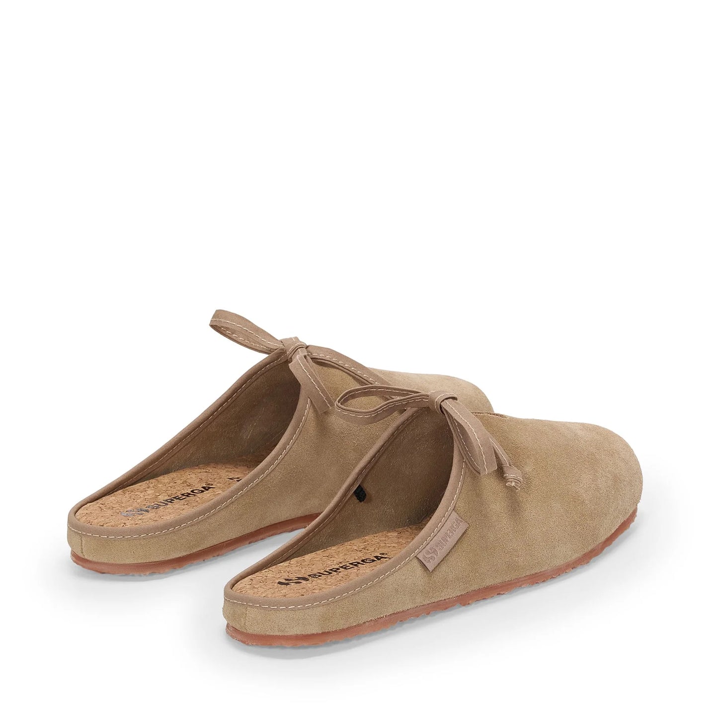 Ballerine Donna Superga S31615W slipper in pelle scamosciata – Beige