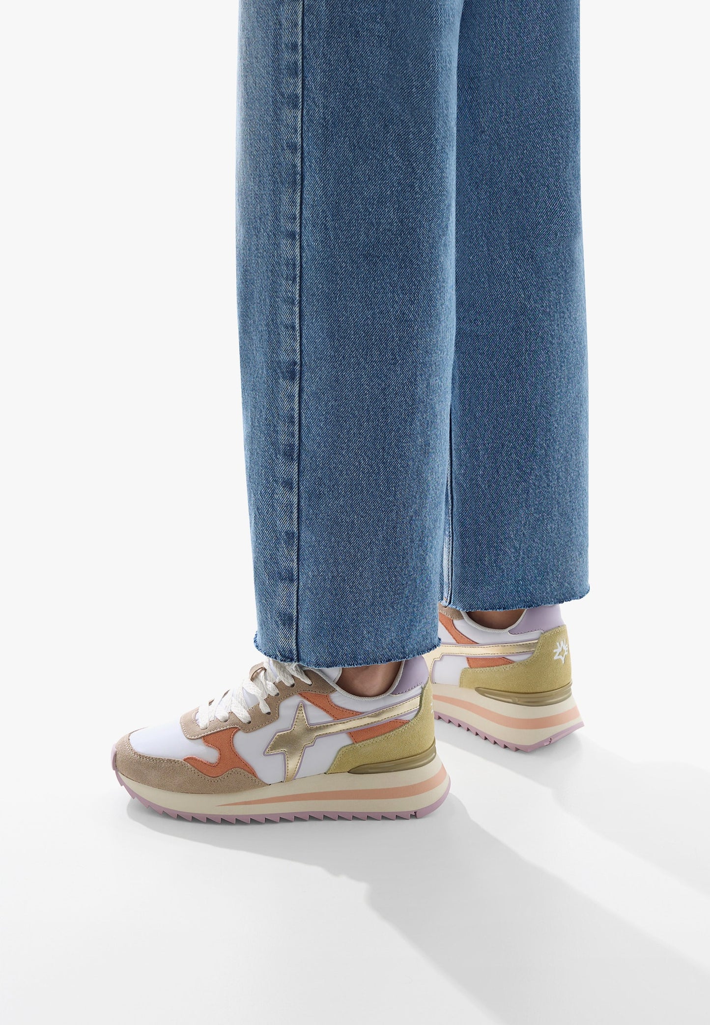W6YZ Sneaker Donna Yak-W Suede e Tessuto Tecnico retro