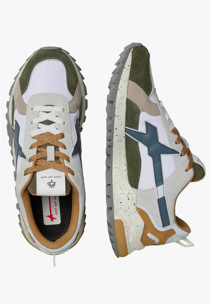 W6yz scarpe uomo Yak Sneakers in tessuto tecnico e suede_beige_4