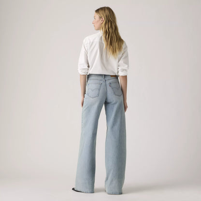 Levi's 728™ High Rise Wide Leg Jeans Donna Vita Alta Gamba Ampia Denim Chiaro