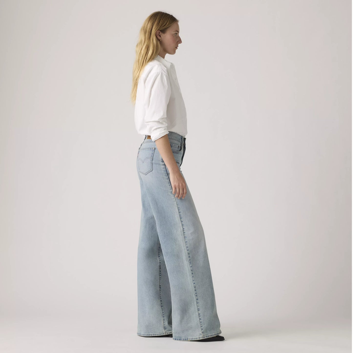 Levi's 728™ High Rise Wide Leg Jeans Donna Vita Alta Gamba Ampia Denim Chiaro