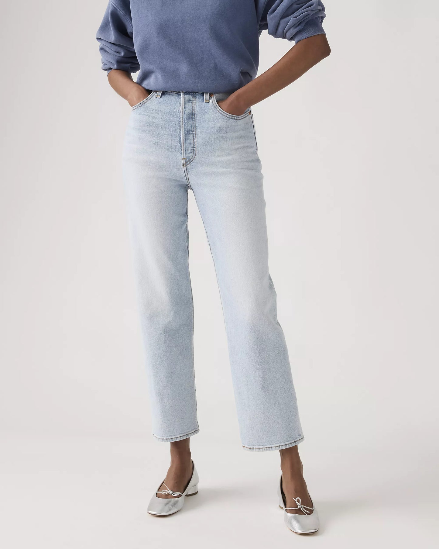 jeans donna gamba dritta alla caviglia Levi’s Ribcage