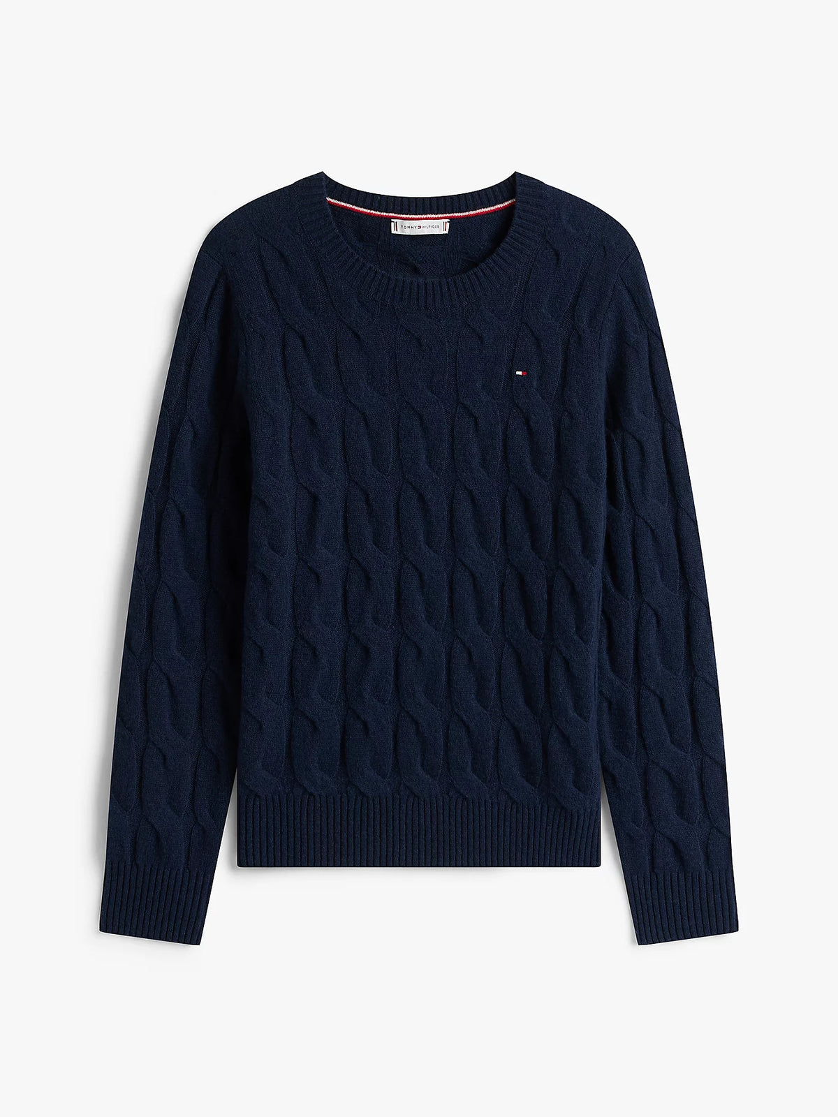 Tommy Hilfiger Maglia donna Pullover in maglia di pura lana intrecciata WW0WW43586C1G - immagine 5