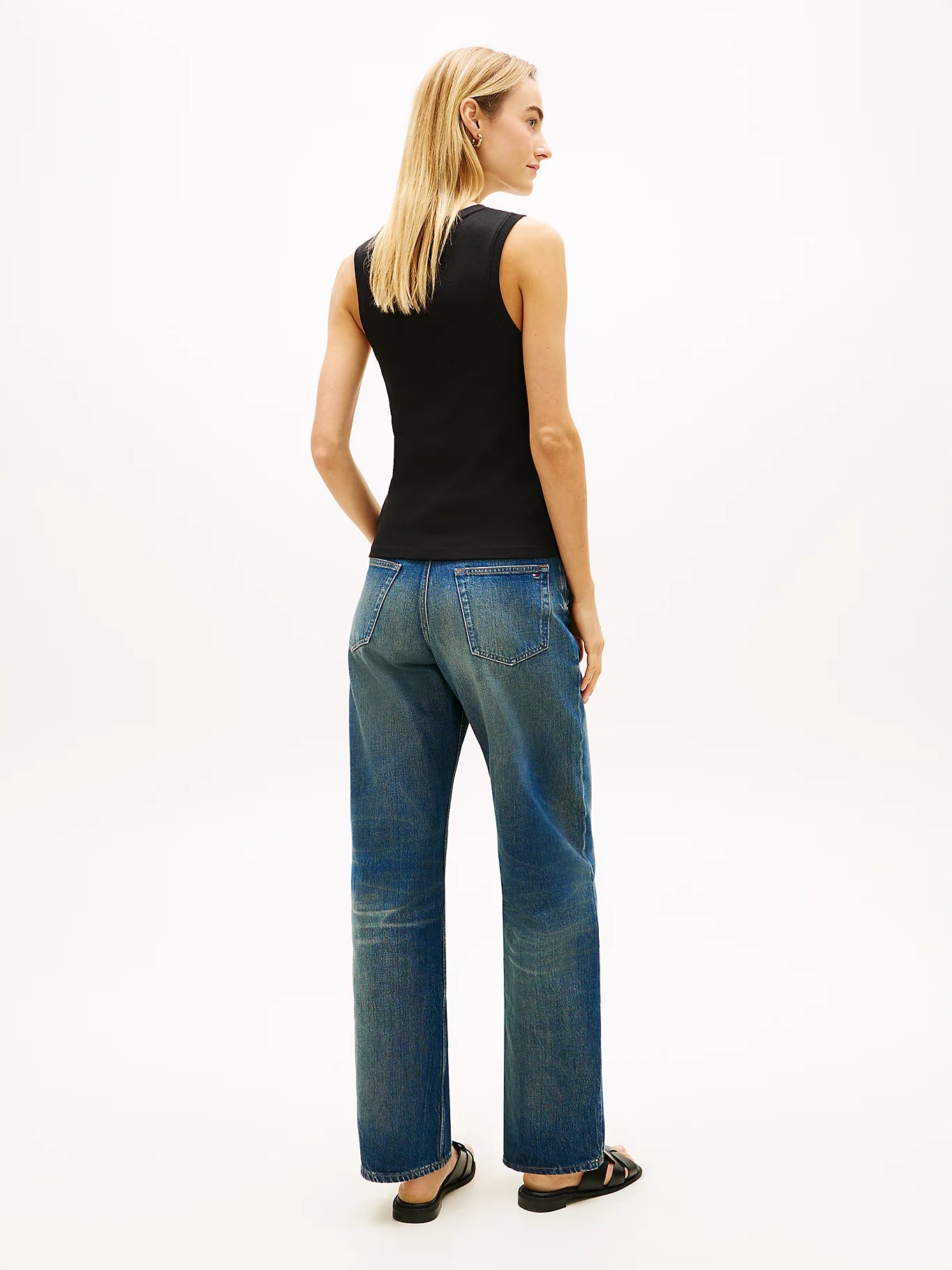 tommy hilfiger canotta donna nera vista posteriore
