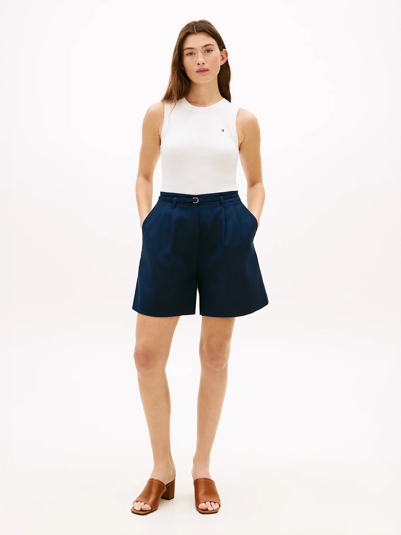 tommy hilfiger canotta donna bianca outfit completo
