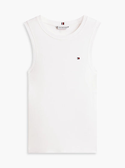 tommy hilfiger canotta donna bianca prodotto isolato