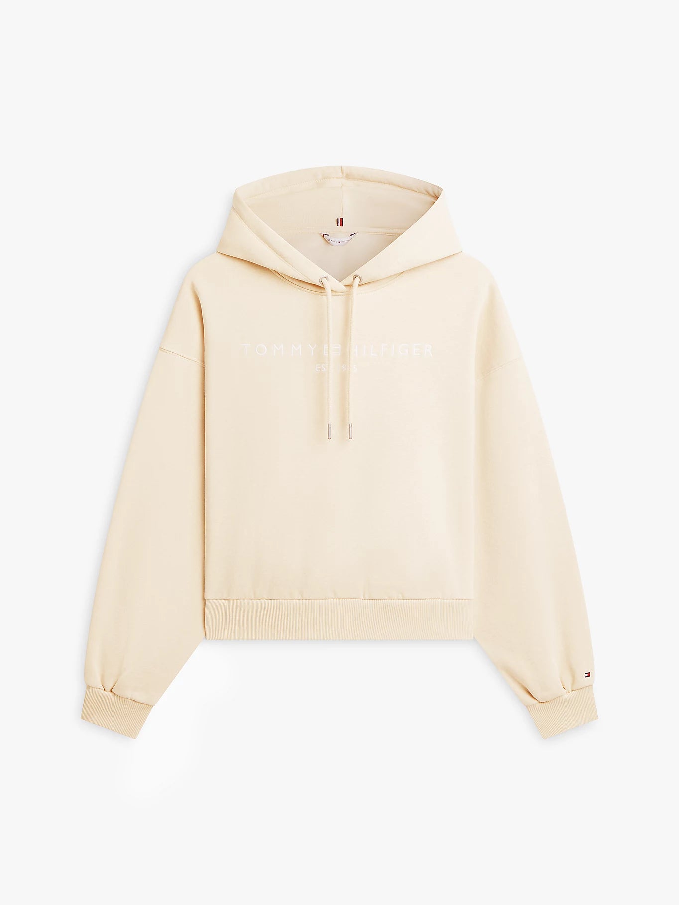 tommy hilfiger felpa donna beige prodotto isolato