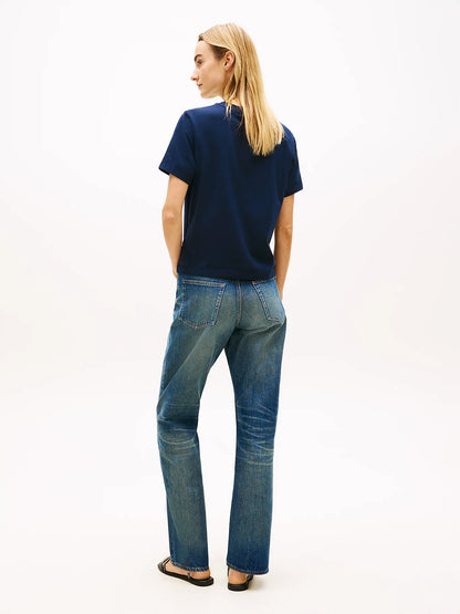 tommy hilfiger t shirt donna blu vista posteriore