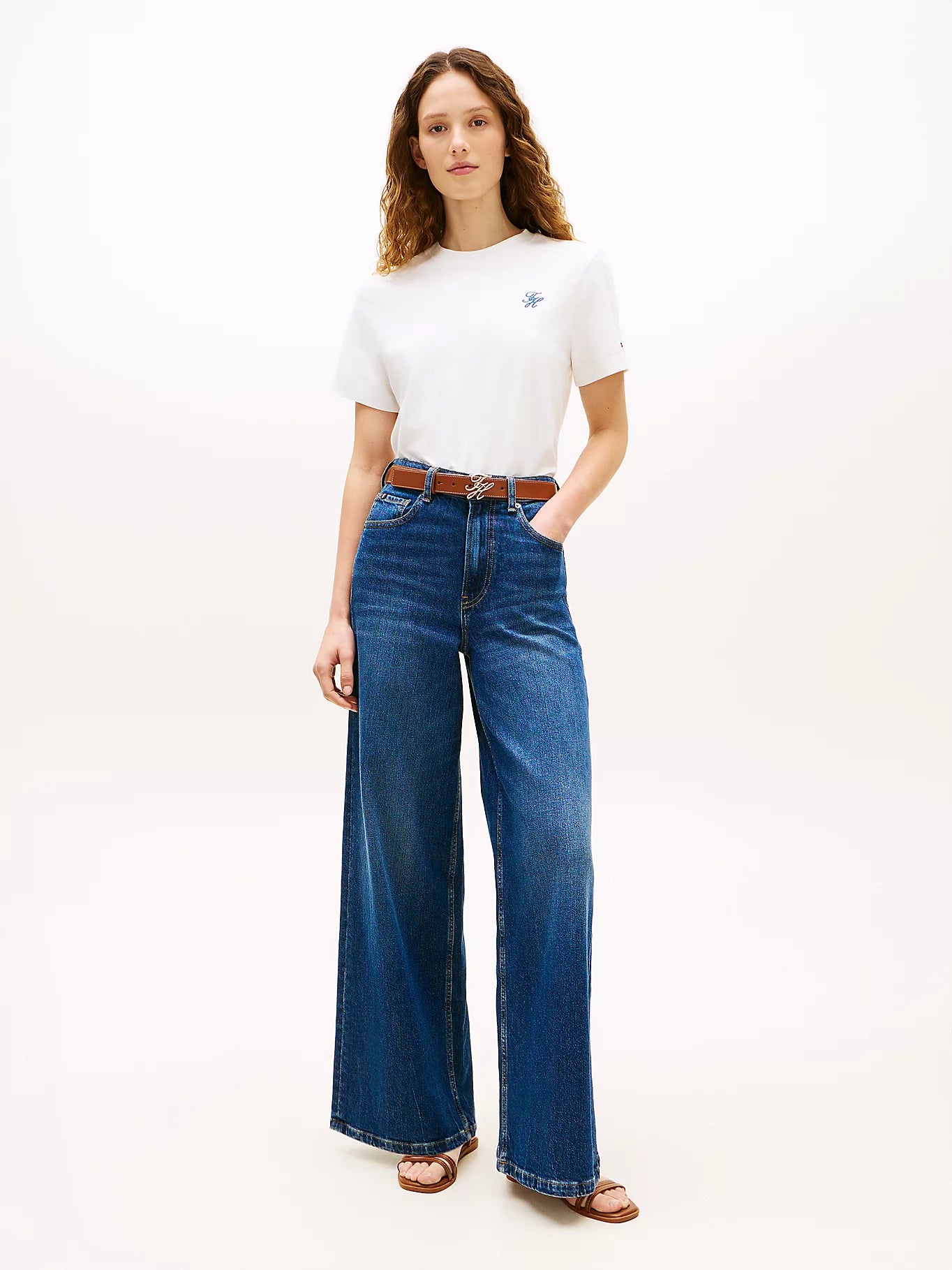 tommy hilfiger t shirt donna bianca outfit completo