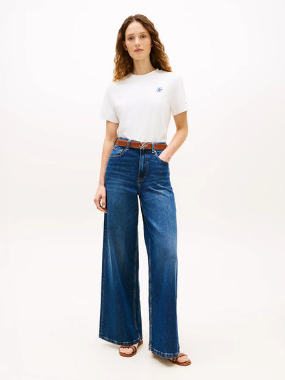 tommy hilfiger t shirt donna bianca outfit completo