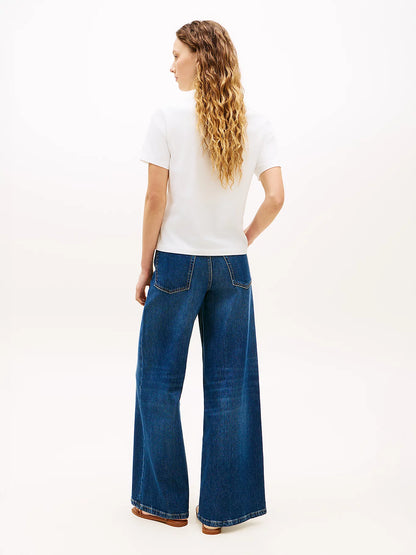 tommy hilfiger t shirt donna bianca vista posteriore