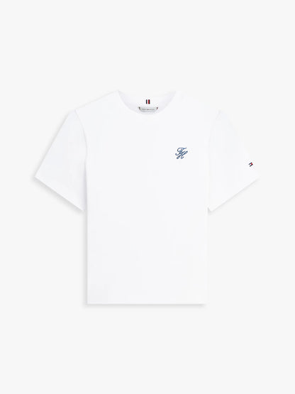 tommy hilfiger t shirt donna bianca prodotto isolato