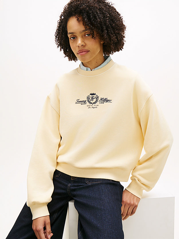 felpa relaxed fit Tommy Hilfiger maniche a palloncino