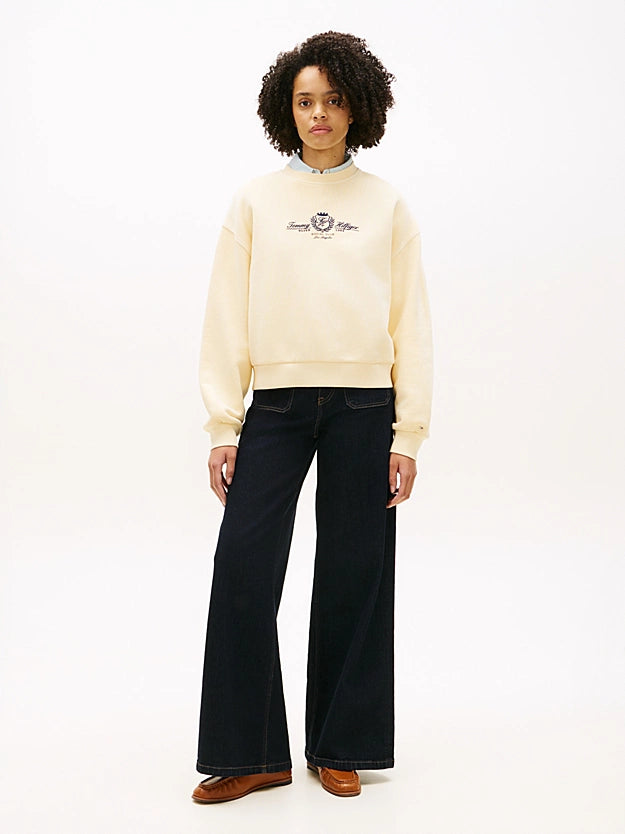felpa relaxed fit Tommy Hilfiger maniche a palloncino