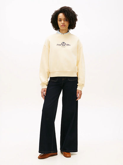 felpa relaxed fit Tommy Hilfiger maniche a palloncino