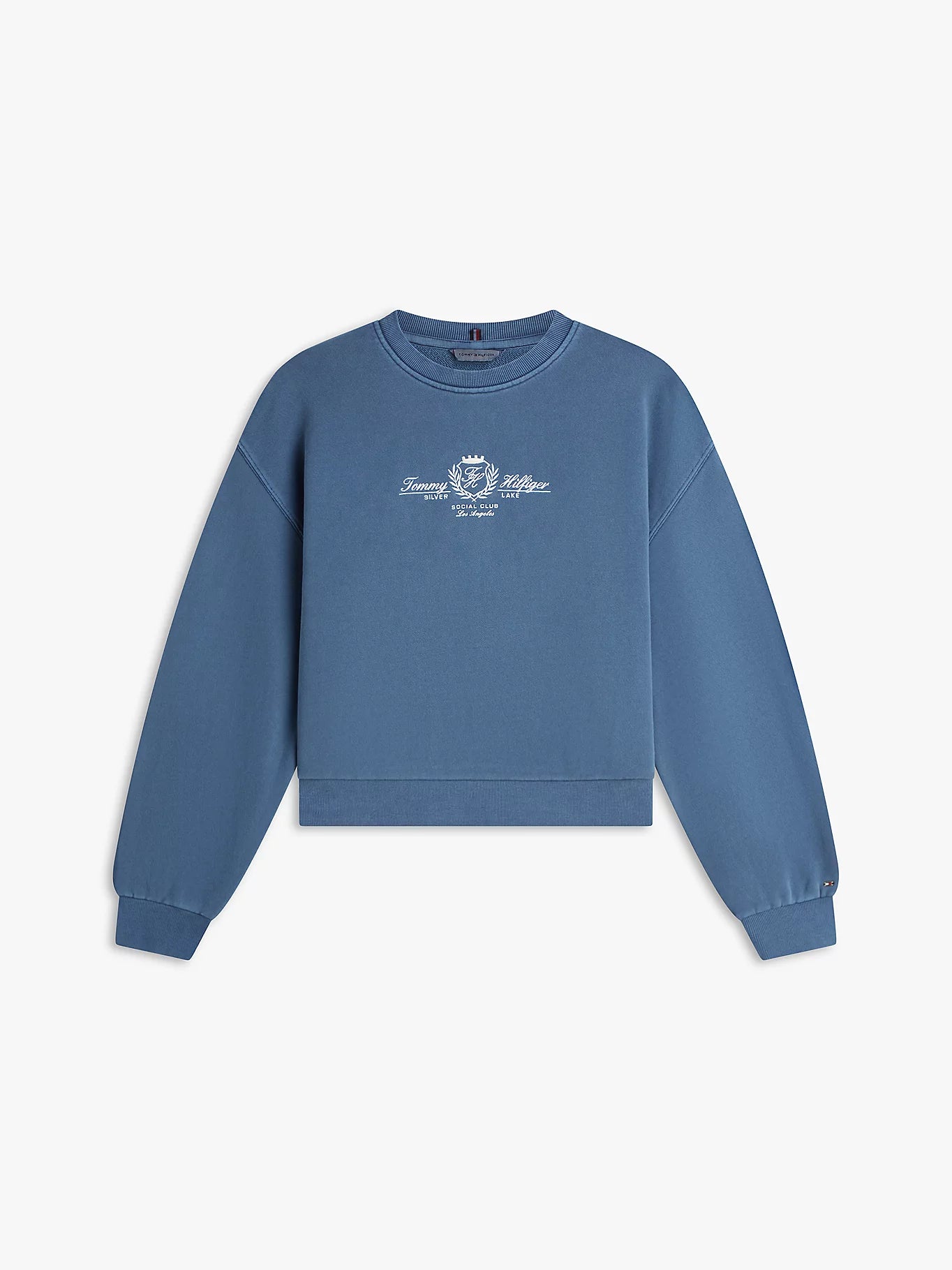 dettaglio bandierina felpa Tommy Hilfiger sulla manica