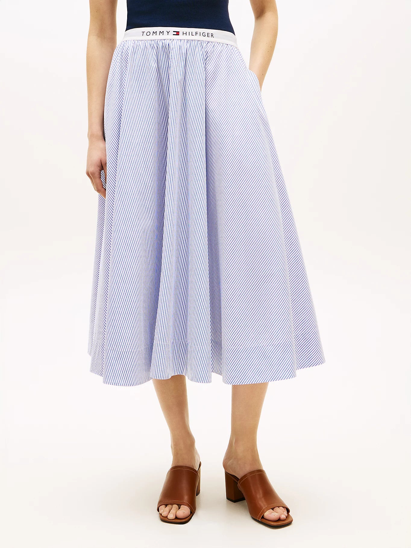 gonna lunga midi donna Tommy Hilfiger vestibilità a trapezio