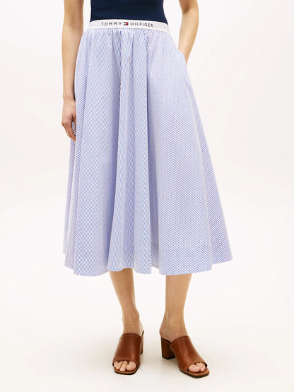 gonna lunga midi donna Tommy Hilfiger vestibilità a trapezio