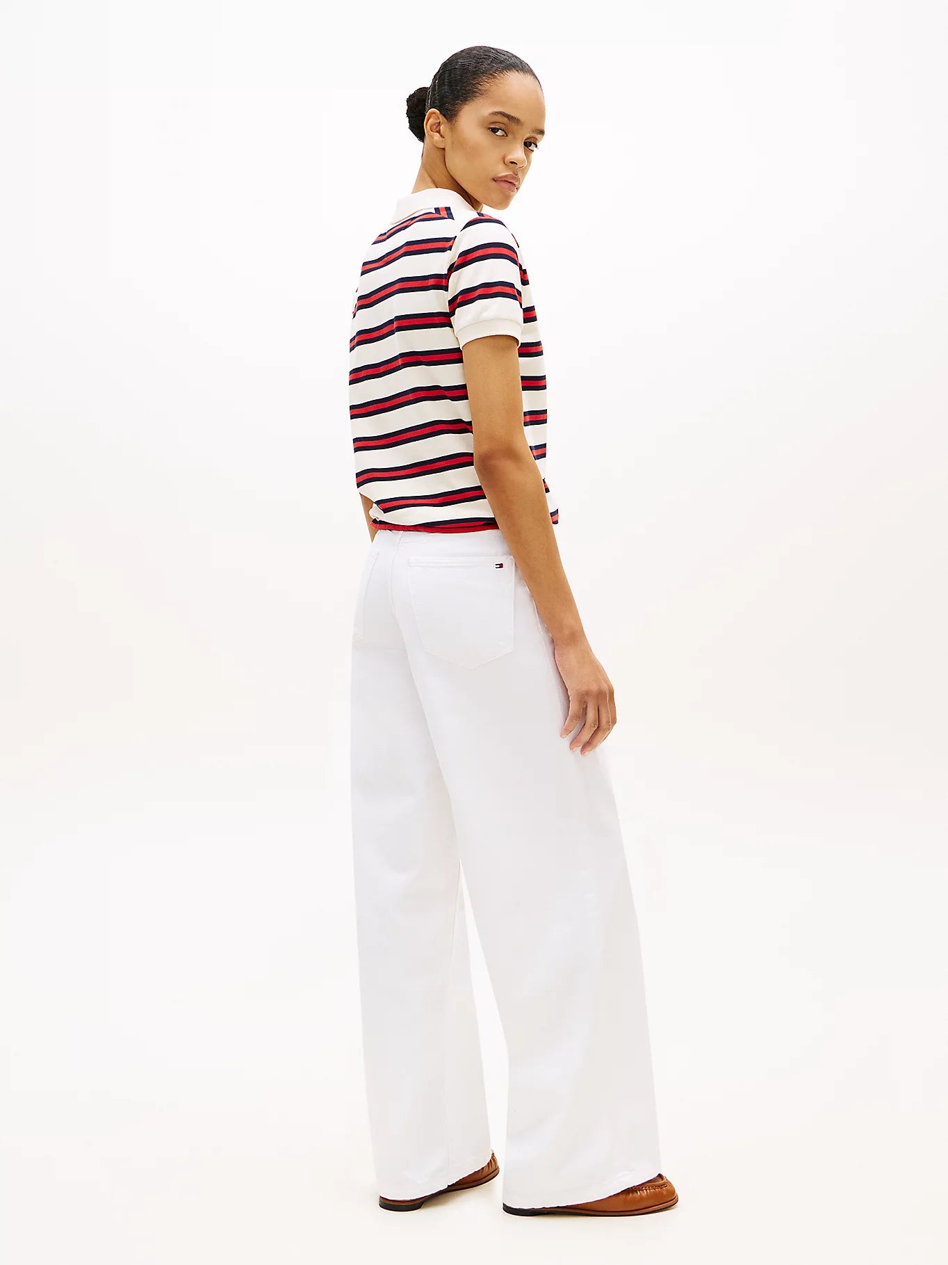 tommy hilfiger polo donna righe vista posteriore