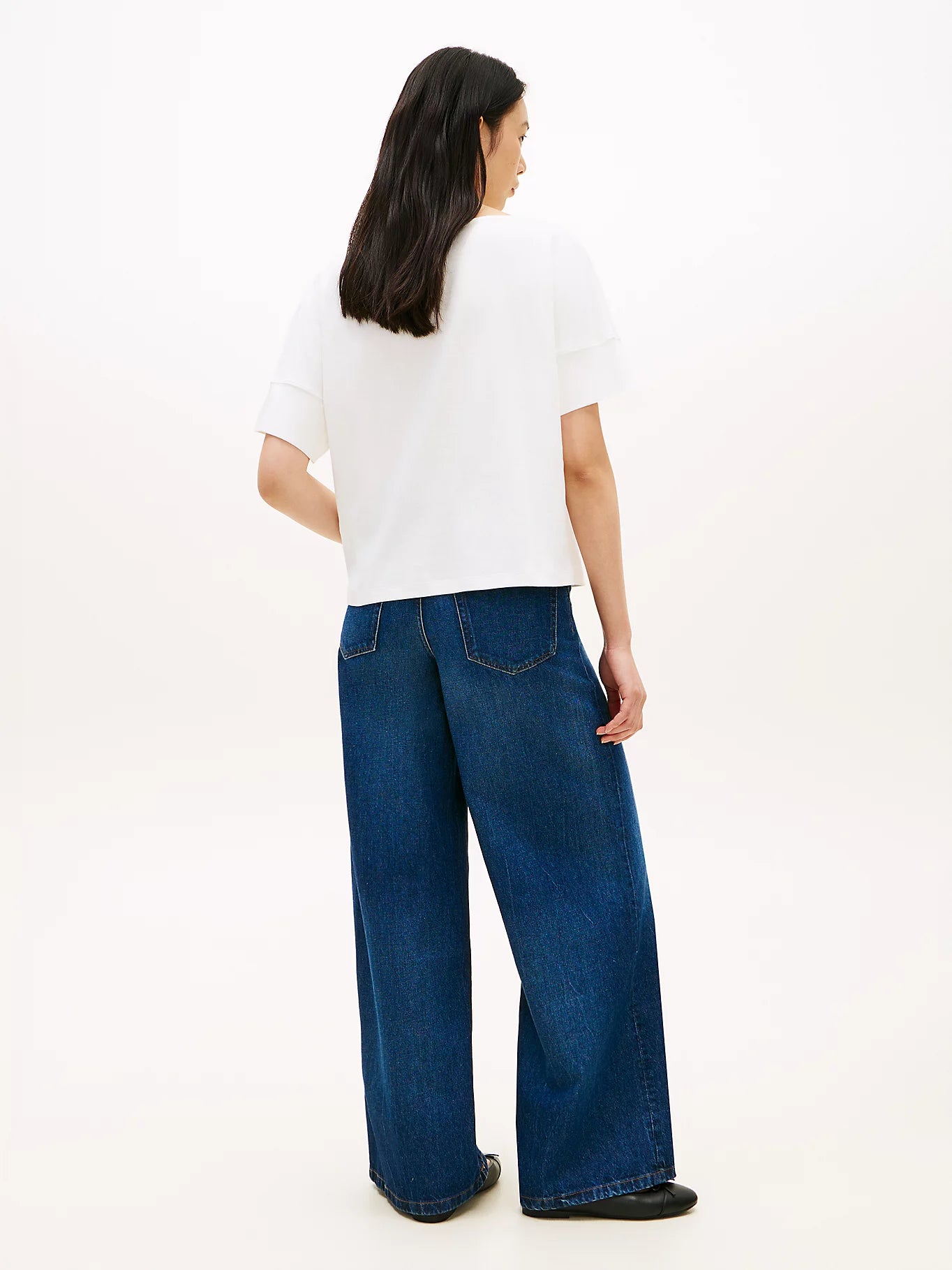 tommy hilfiger t shirt donna bianca vista posteriore