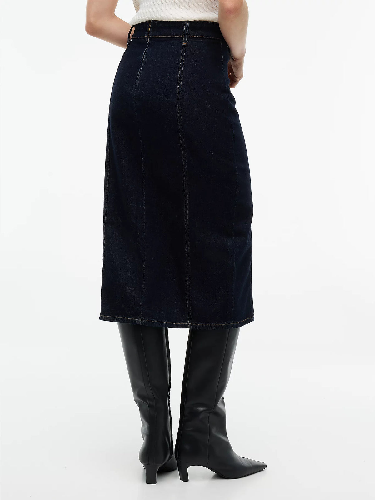 Tommy Hilfiger Gonna Donna midi slim fit in denim con morsetto WW0WW514361AS - immagine 4