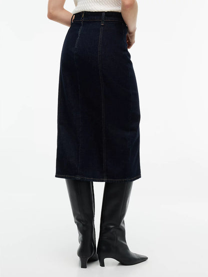 Tommy Hilfiger Gonna Donna midi slim fit in denim con morsetto WW0WW514361AS - immagine 4