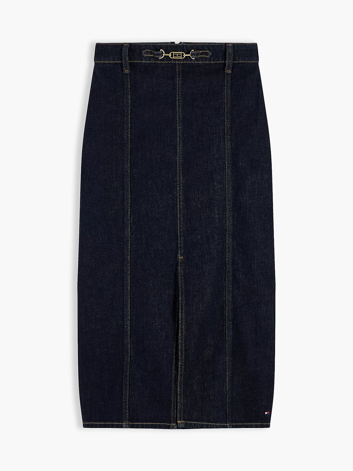 Tommy Hilfiger Gonna Donna midi slim fit in denim con morsetto WW0WW514361AS - immagine 5