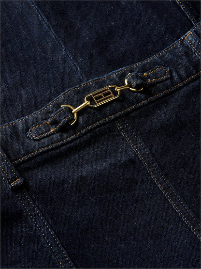 Tommy Hilfiger Gonna Donna midi slim fit in denim con morsetto WW0WW514361AS - immagine 6