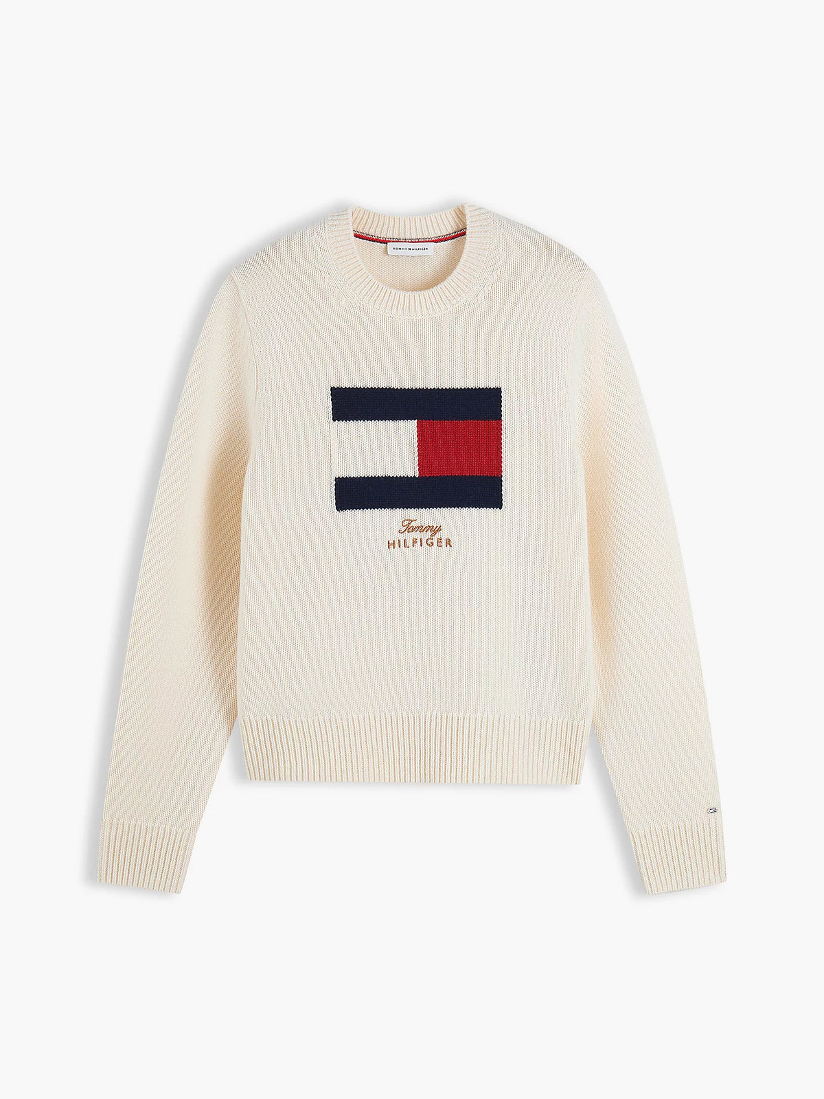 Tommy Hilfiger maglia donna Pullover con cashmere e bandierina ricamata WW0WW51450Z00 - immagine 5