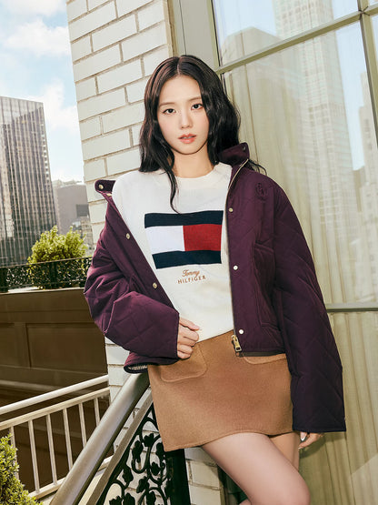 Tommy Hilfiger maglia donna Pullover con cashmere e bandierina ricamata WW0WW51450Z00 - immagine 7
