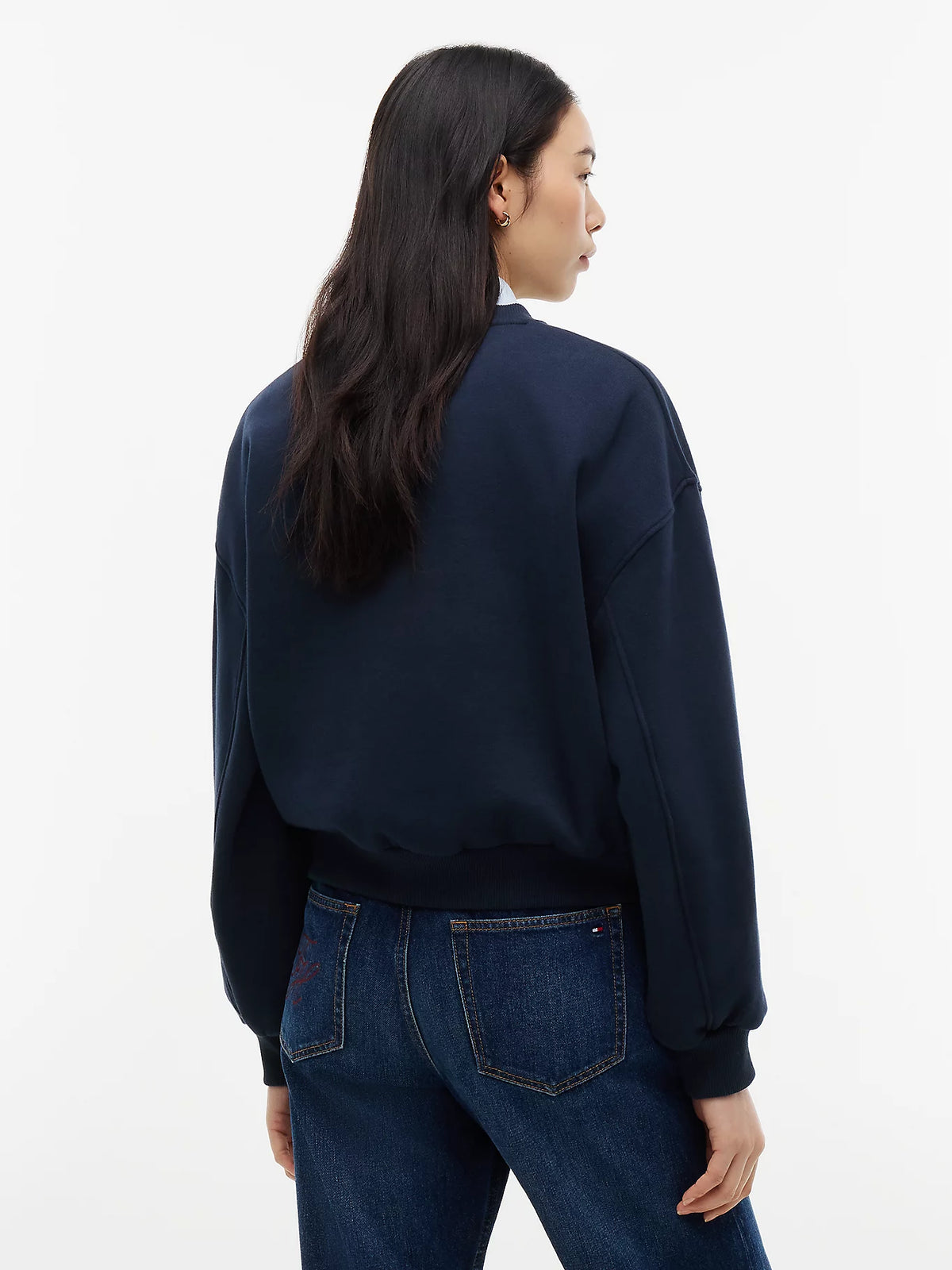 Tommy Hilfiger Maglia donna Pullover relaxed fit con logo ricamato WW0WW51724DW6 - immagine 4