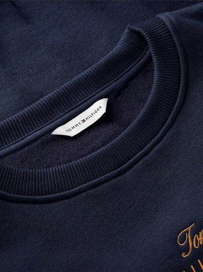 Tommy Hilfiger Maglia donna Pullover relaxed fit con logo ricamato WW0WW51724DW6 - immagine 6