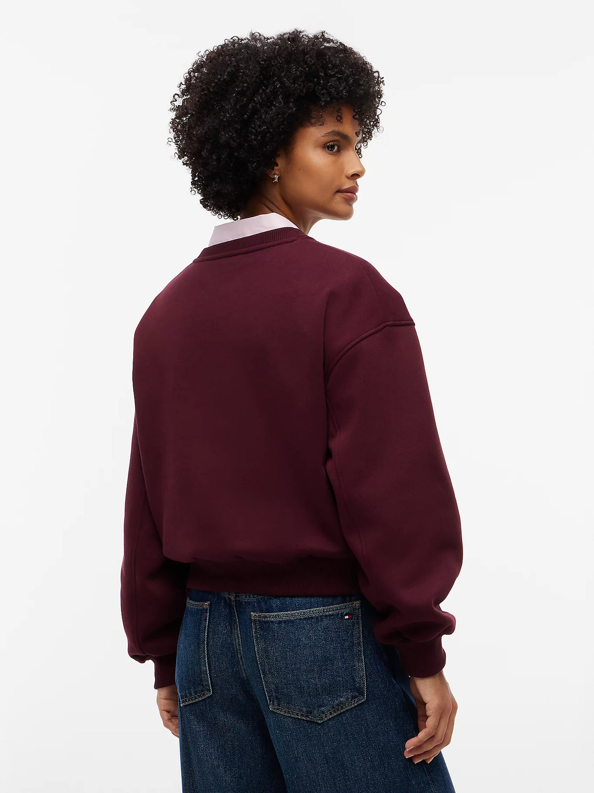 Tommy Hilfiger Maglia donna Pullover relaxed fit con logo ricamato WW0WW51724XIH - immagine 4