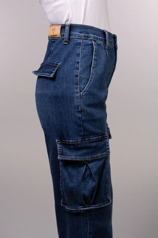 White Wise Damenjeans Modell Andrea Cargo