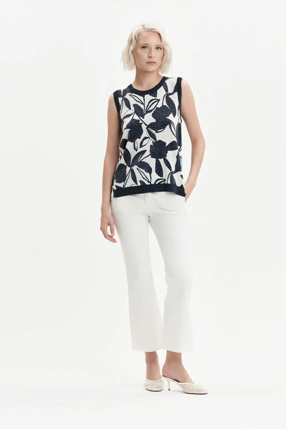Women's White Wise white flared trousers in stretch sateen