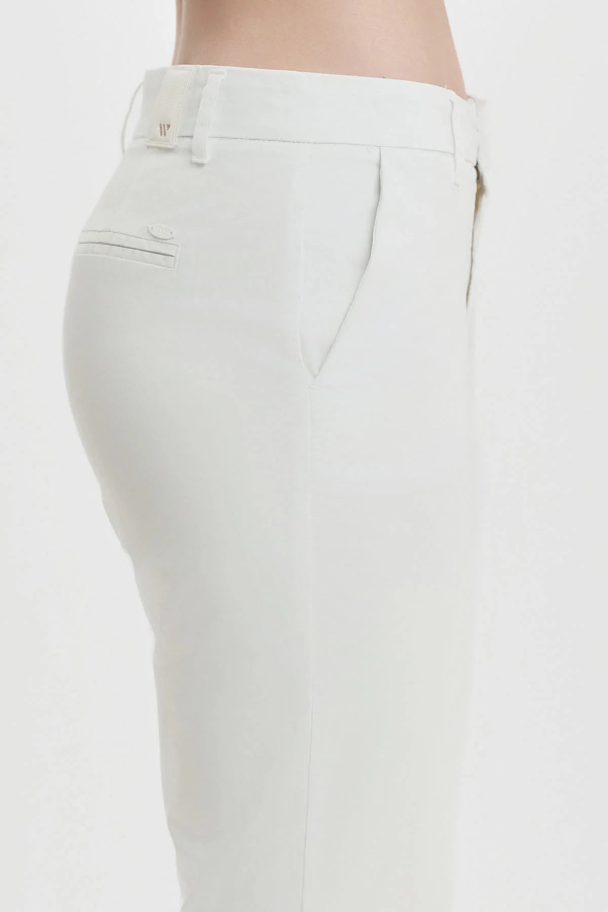 Women's White Wise white flared trousers in stretch sateen