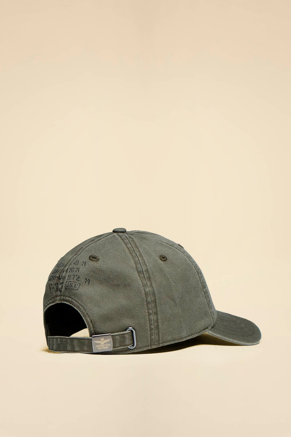 Cappellino verde lavato Aeronautica Militare vista posteriore
