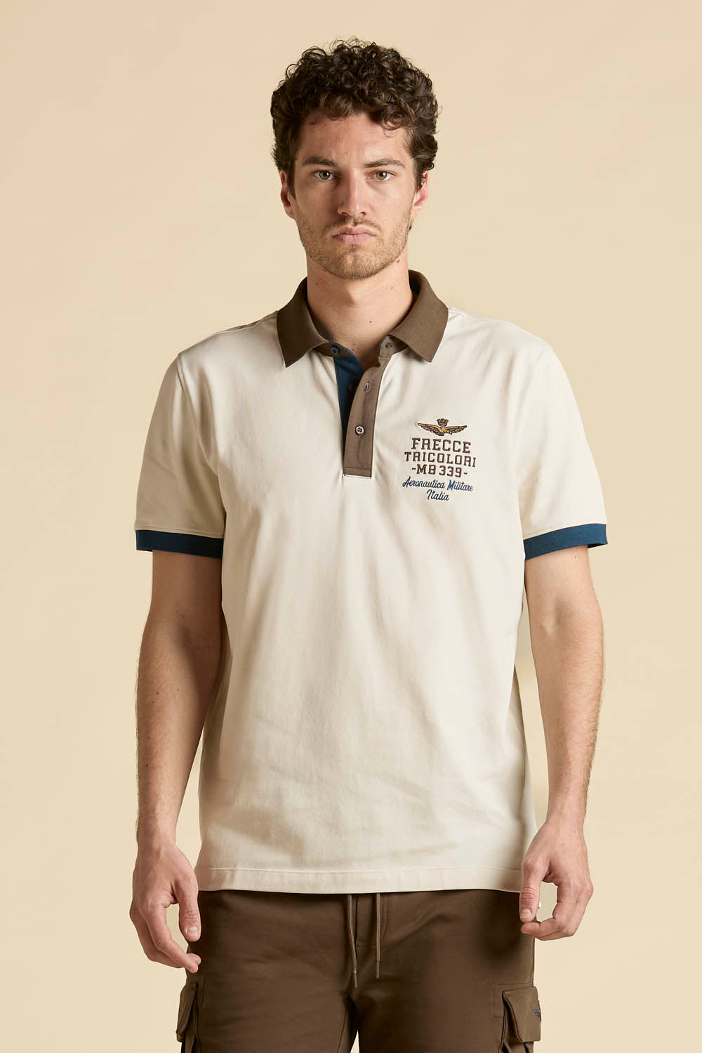 Polo uomo Aeronautica Militare ghiaccio Frecce Tricolori