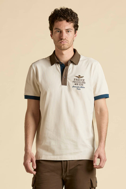Polo uomo Aeronautica Militare ghiaccio Frecce Tricolori